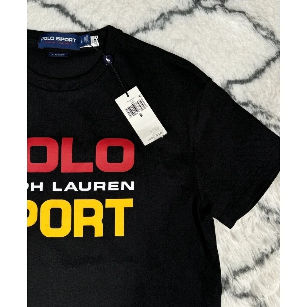 Ralph Lauren POLO SPORT Big Logo Shirt‎ Classic Fit Black Men's Sz S *NEW* $75